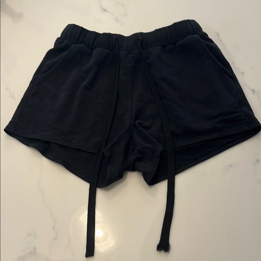 Active USA Black Athletic Shorts with Elastic Waistband